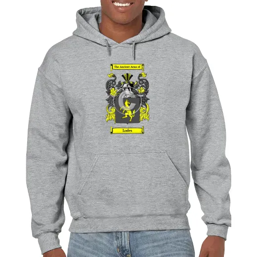 Lodes Grey Unisex Coat of Arms Hooded Sweatshirt