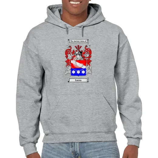 Lucen Grey Unisex Coat of Arms Hooded Sweatshirt