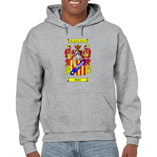 Maker Grey Unisex Coat of Arms Hooded Sweatshirt