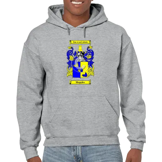 Mapples Grey Unisex Coat of Arms Hooded Sweatshirt