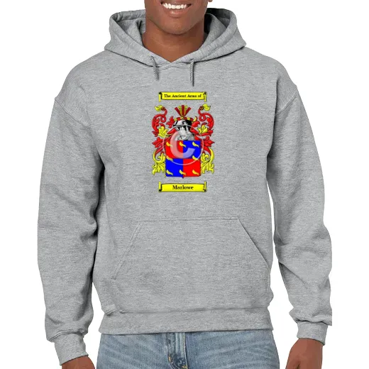 Marlowe Grey Unisex Coat of Arms Hooded Sweatshirt