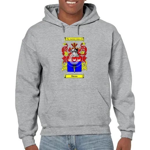 Massa Grey Unisex Coat of Arms Hooded Sweatshirt