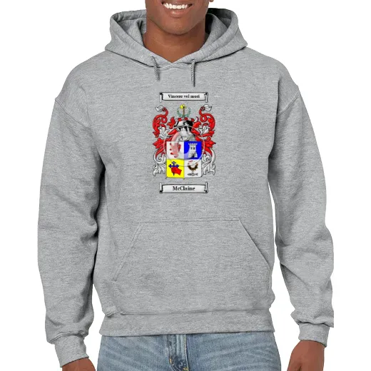 McClaine Grey Unisex Coat of Arms Hooded Sweatshirt