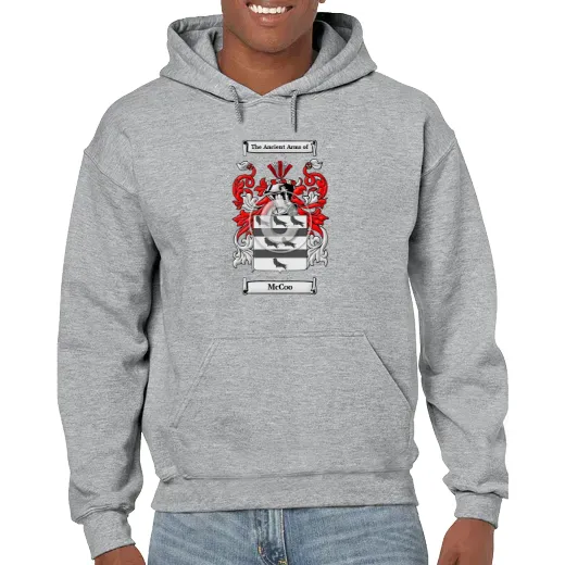 McCoo Grey Unisex Coat of Arms Hooded Sweatshirt
