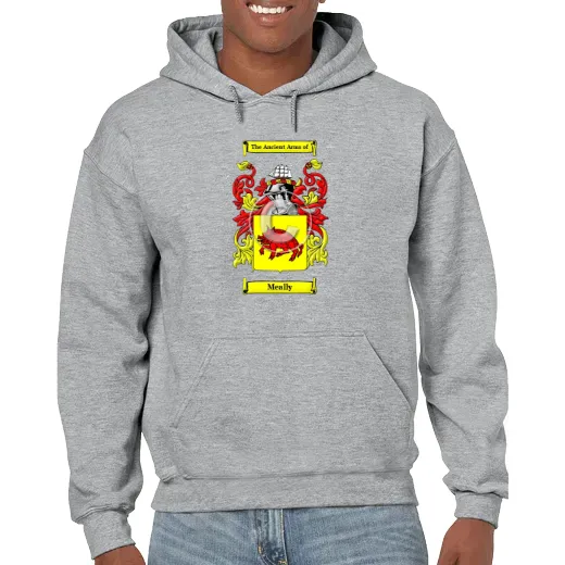 Meally Grey Unisex Coat of Arms Hooded Sweatshirt