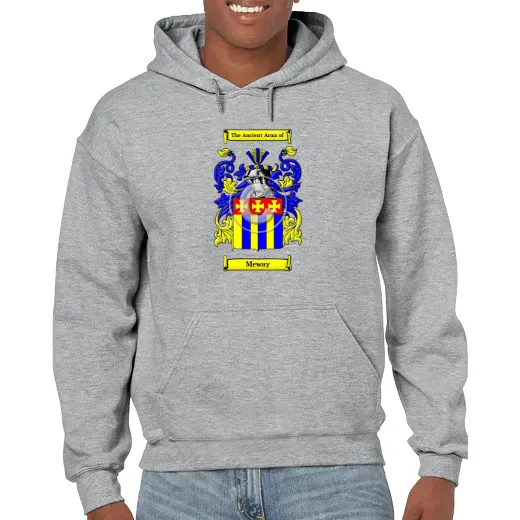 Meway Grey Unisex Coat of Arms Hooded Sweatshirt