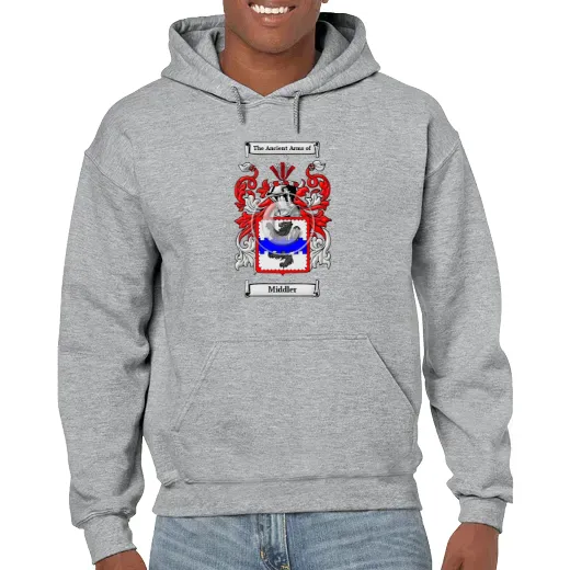 Middler Grey Unisex Coat of Arms Hooded Sweatshirt