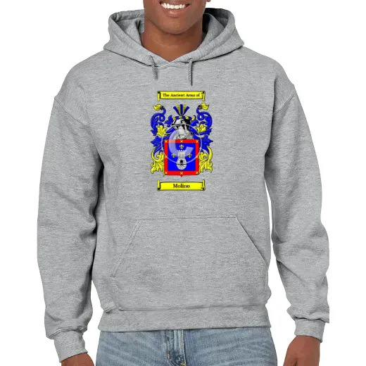Molino Grey Unisex Coat of Arms Hooded Sweatshirt