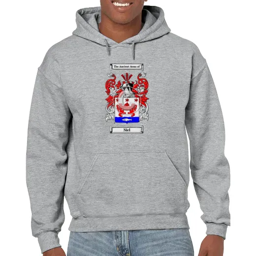 Niel Grey Unisex Coat of Arms Hooded Sweatshirt
