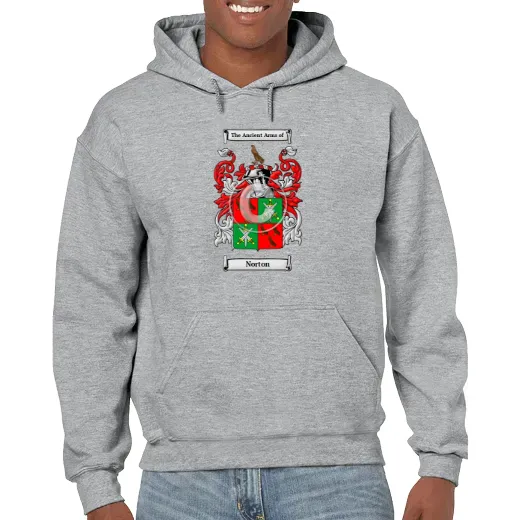 Norton Grey Unisex Coat of Arms Hooded Sweatshirt