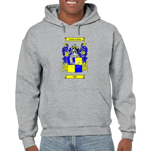 Odo Grey Unisex Coat of Arms Hooded Sweatshirt