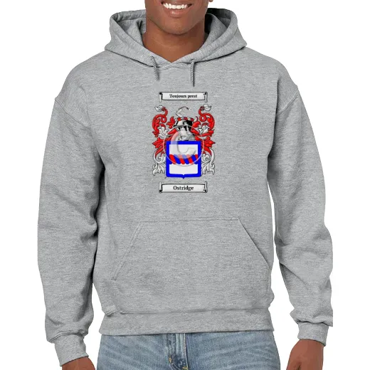 Ostridge Grey Unisex Coat of Arms Hooded Sweatshirt