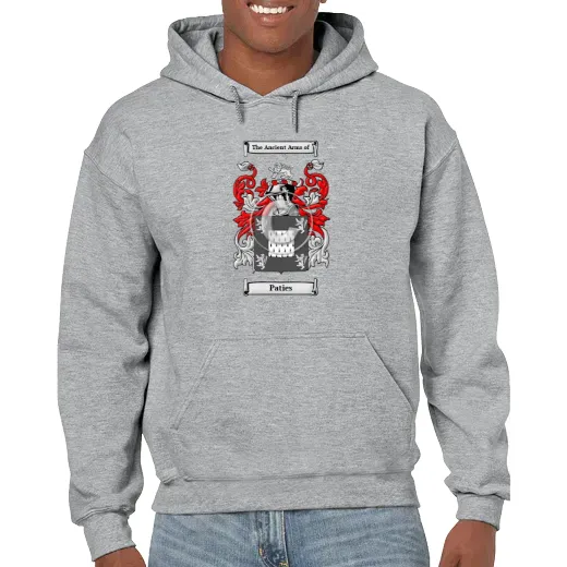Paties Grey Unisex Coat of Arms Hooded Sweatshirt