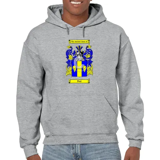 Peri Grey Unisex Coat of Arms Hooded Sweatshirt