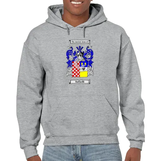 Raffaelli Grey Unisex Coat of Arms Hooded Sweatshirt