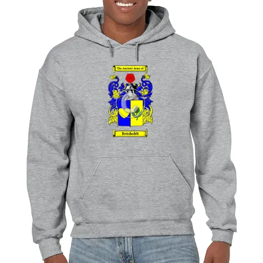 Reinholdt Grey Unisex Coat of Arms Hooded Sweatshirt