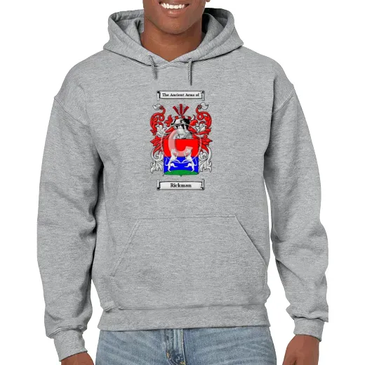 Rickman Grey Unisex Coat of Arms Hooded Sweatshirt