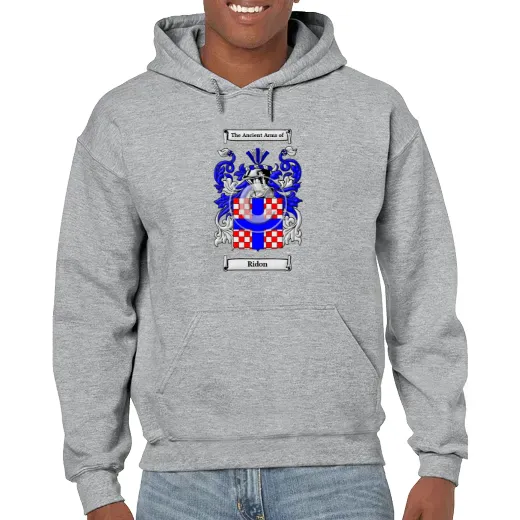 Ridon Grey Unisex Coat of Arms Hooded Sweatshirt