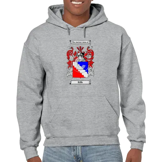 Riffe Grey Unisex Coat of Arms Hooded Sweatshirt
