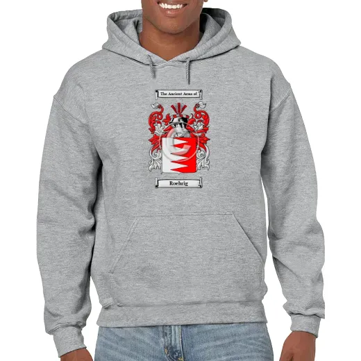 Roehrig Grey Unisex Coat of Arms Hooded Sweatshirt