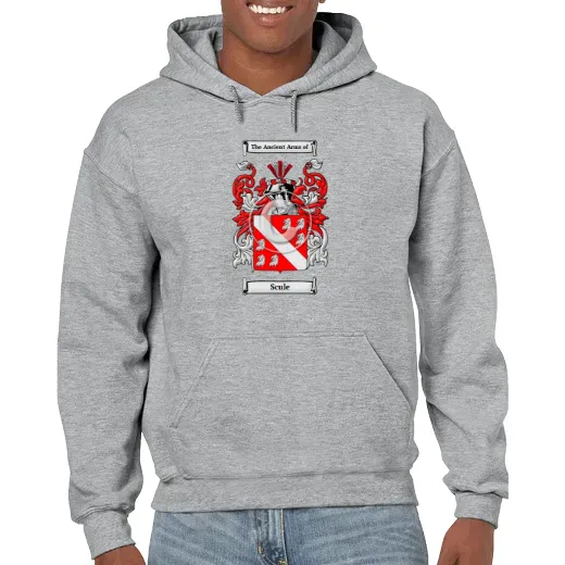 Scule Grey Unisex Coat of Arms Hooded Sweatshirt