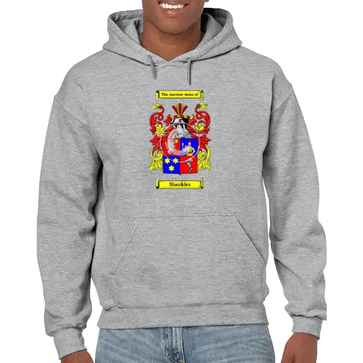 Shankles Grey Unisex Coat of Arms Hooded Sweatshirt