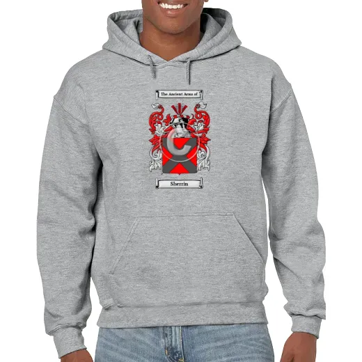 Sherrin Grey Unisex Coat of Arms Hooded Sweatshirt