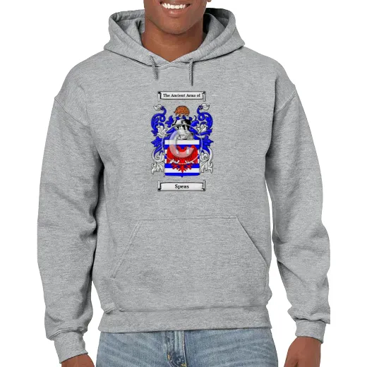 Speas Grey Unisex Coat of Arms Hooded Sweatshirt