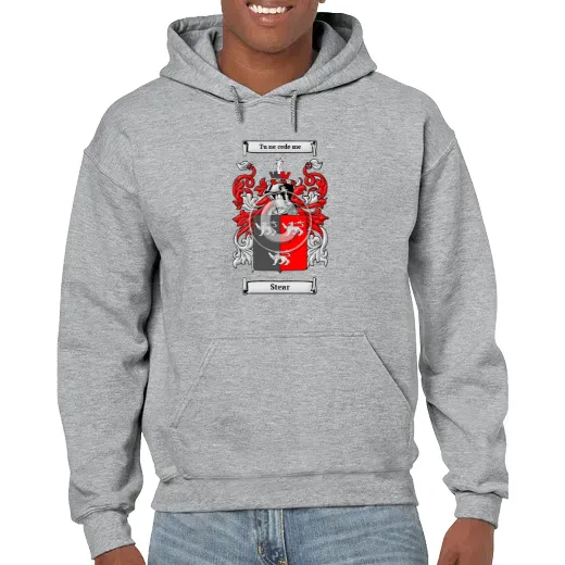 Stear Grey Unisex Coat of Arms Hooded Sweatshirt