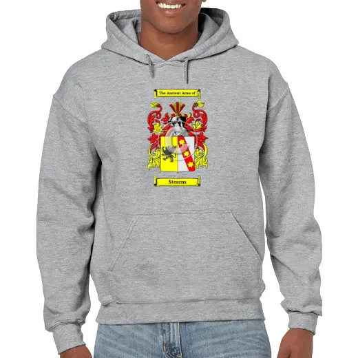 Stearns Grey Unisex Coat of Arms Hooded Sweatshirt