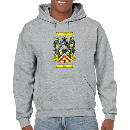 Sus Grey Unisex Coat of Arms Hooded Sweatshirt