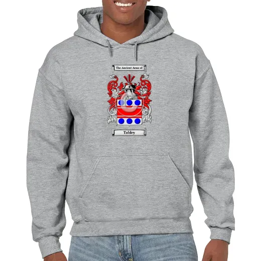 Tabley Grey Unisex Coat of Arms Hooded Sweatshirt