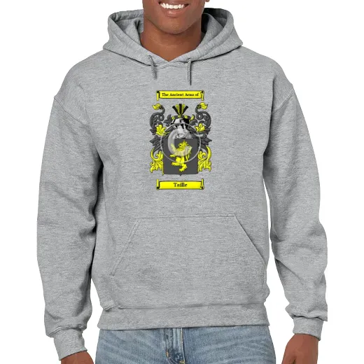 Taille Grey Unisex Coat of Arms Hooded Sweatshirt
