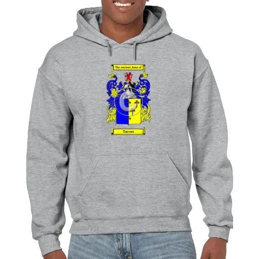 Tarves Grey Unisex Coat of Arms Hooded Sweatshirt