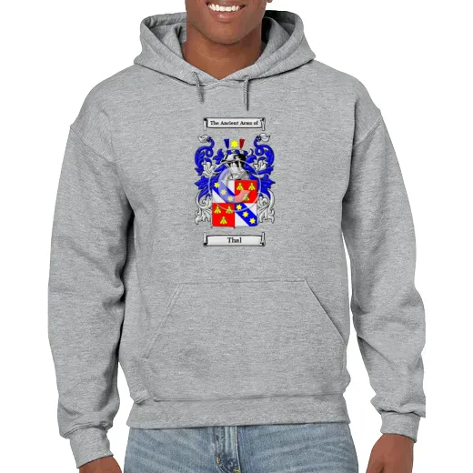 Thal Grey Unisex Coat of Arms Hooded Sweatshirt