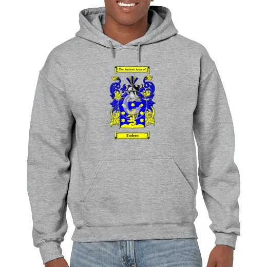 Todero Grey Unisex Coat of Arms Hooded Sweatshirt