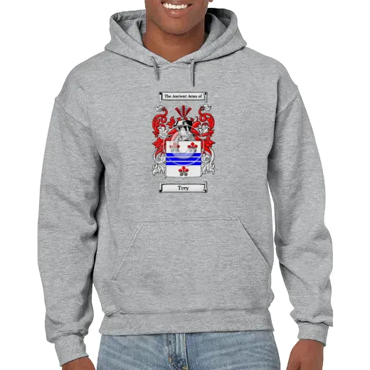 Trey Grey Unisex Coat of Arms Hooded Sweatshirt