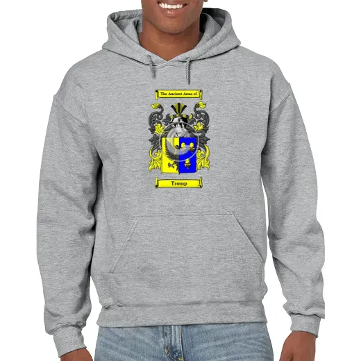 Tromp Grey Unisex Coat of Arms Hooded Sweatshirt