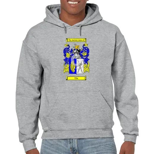 Utz Grey Unisex Coat of Arms Hooded Sweatshirt