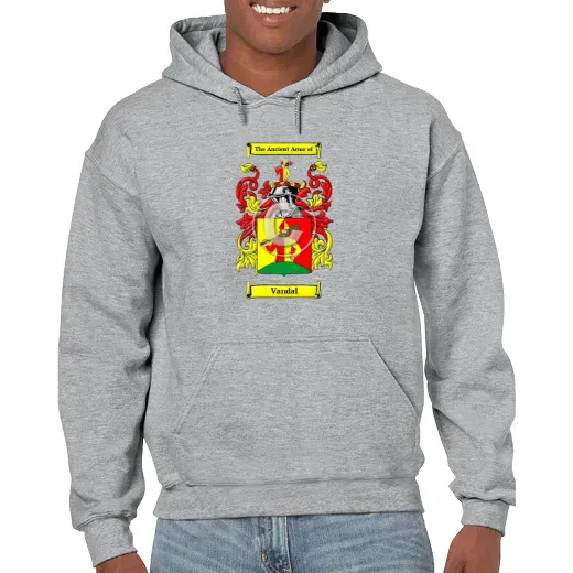 Vandal Grey Unisex Coat of Arms Hooded Sweatshirt