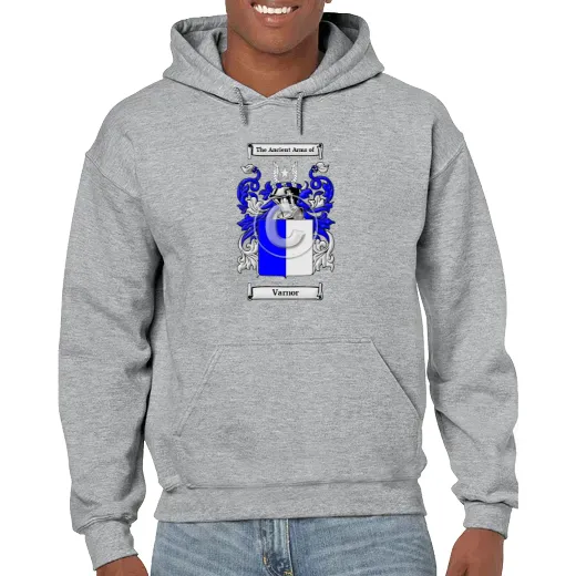 Varnor Grey Unisex Coat of Arms Hooded Sweatshirt