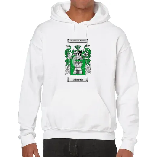 Velasquez Unisex Coat of Arms Hooded Sweatshirt