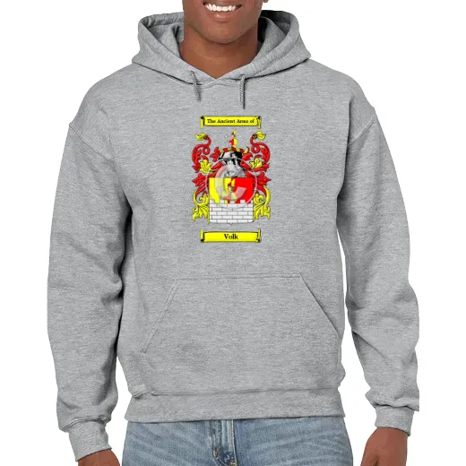 Volk Grey Unisex Coat of Arms Hooded Sweatshirt