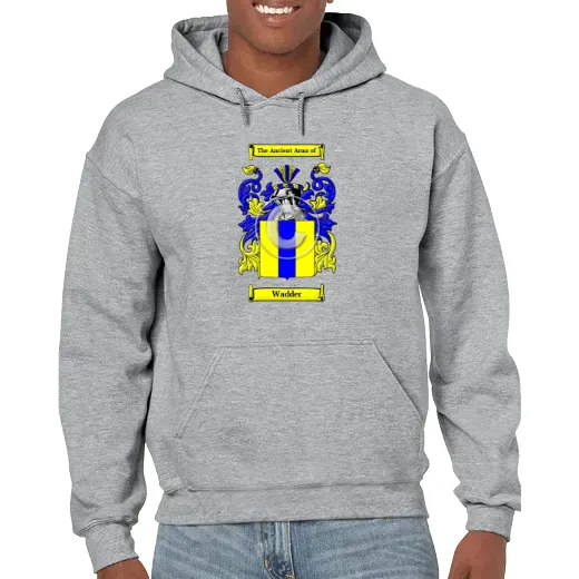 Wadder Grey Unisex Coat of Arms Hooded Sweatshirt