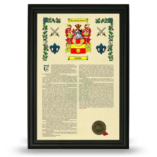 Cartier Armorial History Framed - Black