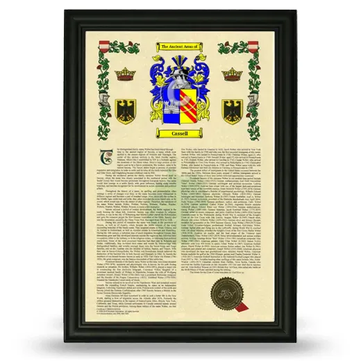 Cassell Armorial History Framed - Black