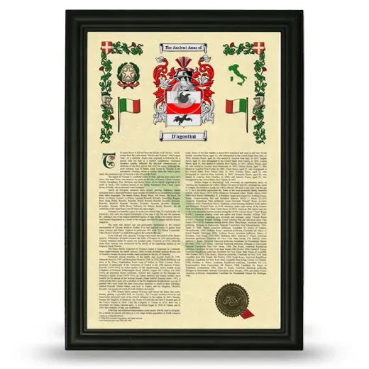 D'agostini Armorial History Framed - Black
