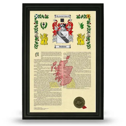 Danisom Armorial History Framed - Black