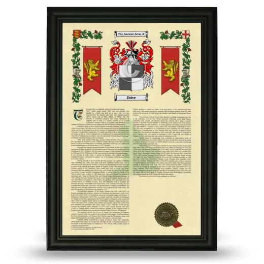 Drive Armorial History Framed - Black