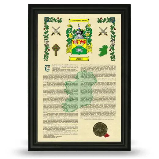 Dunno Armorial History Framed - Black